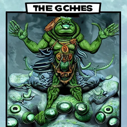 Prompt: Kek, the god of chaos