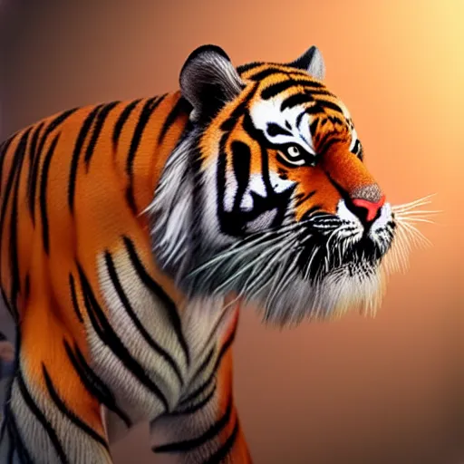 Image similar to “tiger running rewards the camera, photo realism, trending on artstation”