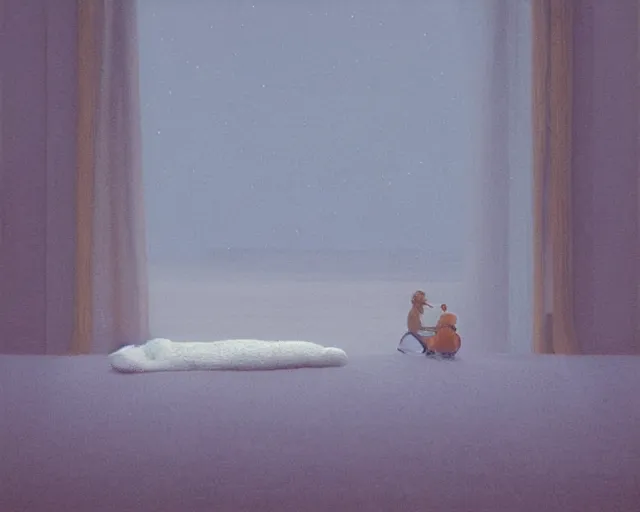 Prompt: peace, warmth, comfort, tranquillity, wholesome, Quint Buchholz, Alex Kiesling, Kamwei Fong