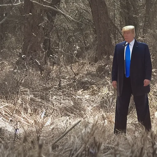 Prompt: Donald Trump on trail camera, highly detailed, realistic photography, 4k