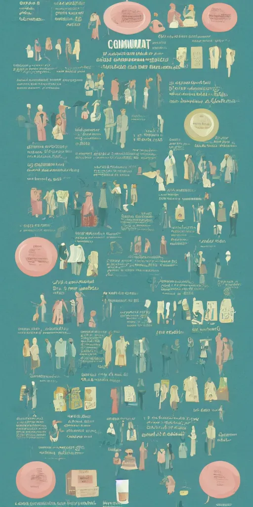 Prompt: how to communicate with aggressive customers, pastel infographic by Wes Anderson