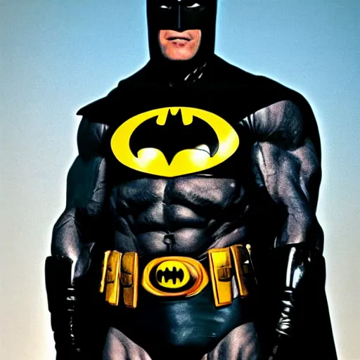 Prompt: arnold schwarzenegger as batman