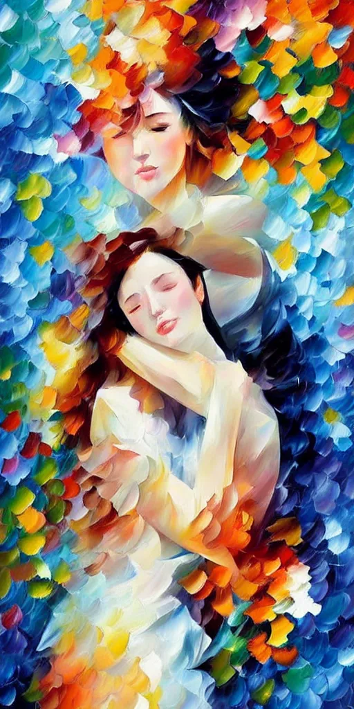 Image similar to love by leonid afremov and hsiao - ron cheng