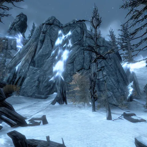 Prompt: a screenshot of Skyrim on the N64