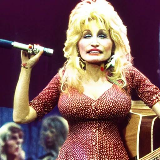 Image similar to hippie Dolly Parton