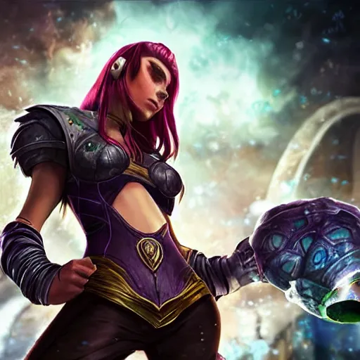 Prompt: Cara Delavigne as a League of Legends champion