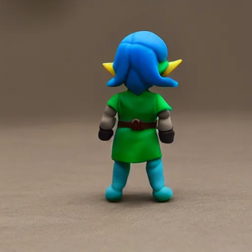 Prompt: a small silicone toy of link.