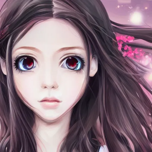 Image similar to portrait of a cute girl holding a balisong, anime digital art,