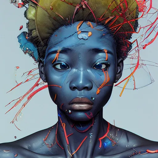 Prompt: citizen portrait soft light painted by james jean and katsuhiro otomo and erik jones, inspired by nigerian akira anime, smooth face feature, intricate oil painting, high detail illustration, sharp high detail, manga and anime 1 9 9 9