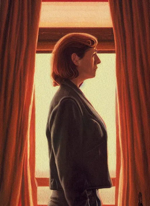 Image similar to twin peaks movie poster art, portrait of chechu nieto, from scene from twin peaks, clean, simple illustration, nostalgic, domestic, highly detailed, digital painting, artstation, concept art, smooth, sharp focus, illustration, artgerm, donato giancola, joseph christian leyendecker, wlop