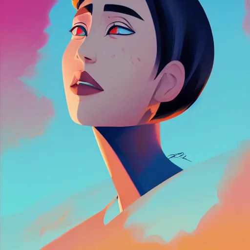 Image similar to face icon stylized minimalist casablanca, loftis, cory behance hd by jesper ejsing, by rhads, makoto shinkai and lois van baarle, ilya kuvshinov, rossdraws global illumination