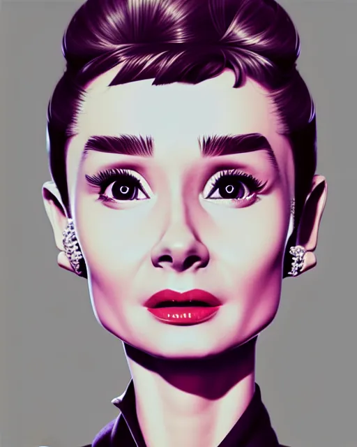 Image similar to full body character concept art of audrey hepburn | | distinct - fine, key visual, realistic shaded perfect face, fine details by stanley artgerm lau, wlop, rossdraws, james jean, andrei riabovitchev, marc simonetti, sakimichan, and jakub rebelka, trending on artstation