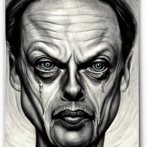 Image similar to steve buscemi by h. r. giger