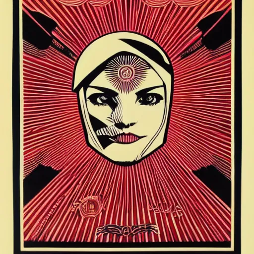 Prompt: mind wandering by shepard fairey