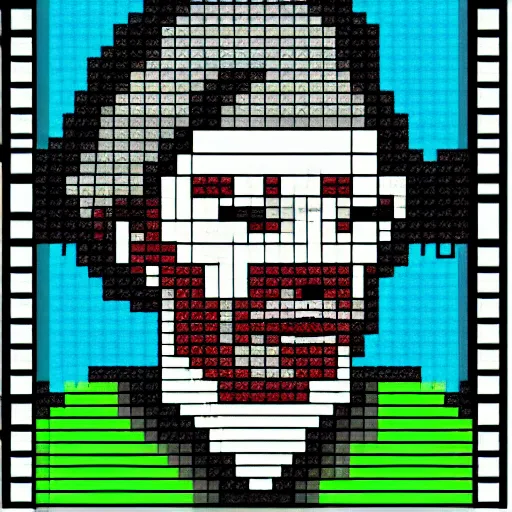 Image similar to pixel art, nes, 256 colors, vga, walter white