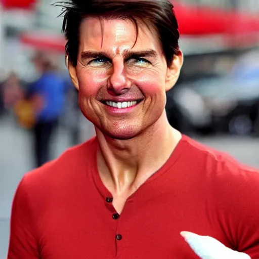 Prompt: tom cruise as mario hyper realistic