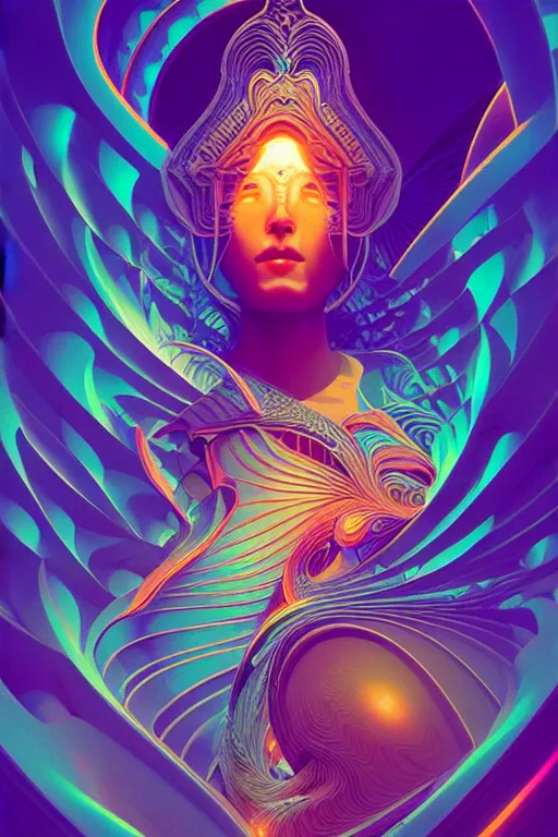 Image similar to Energetic jazz sitar portrait, Art Deco surf, fantasy, intricate art deco wave designs, elegant, highly detailed fractals, sharp focus, art by Artgerm and beeple and Greg Rutkowski and WLOP