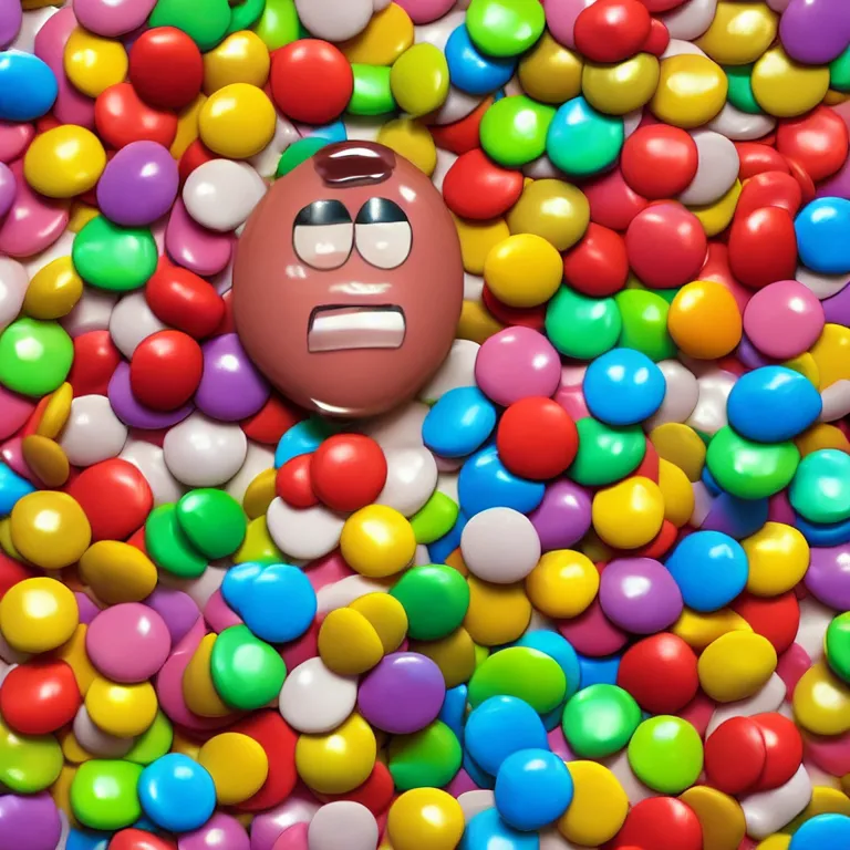 Image similar to portrait anthropomorphic candy gumdrop character