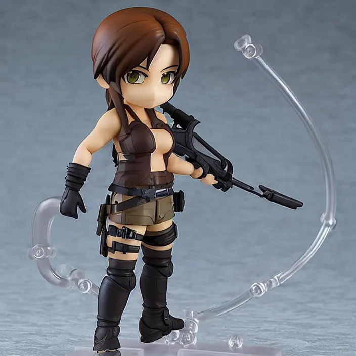 Image similar to lara croft, an anime nendoroid of lara croft, figurine, detailed product photo