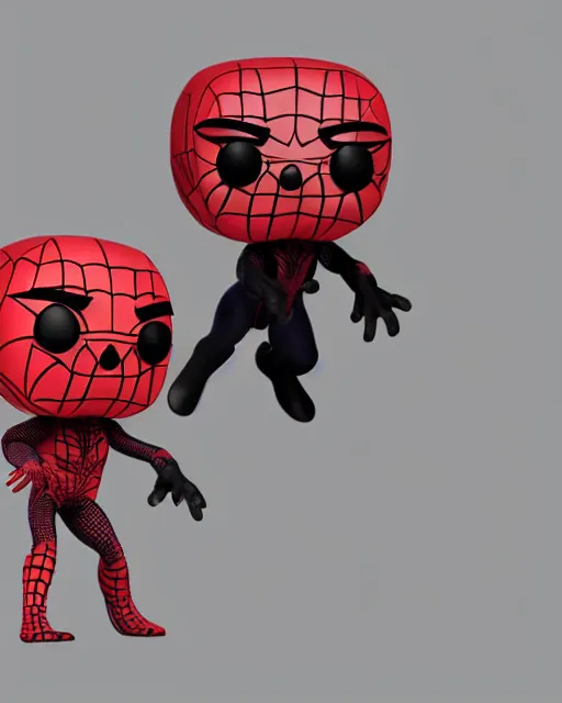 Prompt: full body 3d render of Spider as a funko pop, studio lighting, white background, blender, trending on artstation, 8k, highly detailed