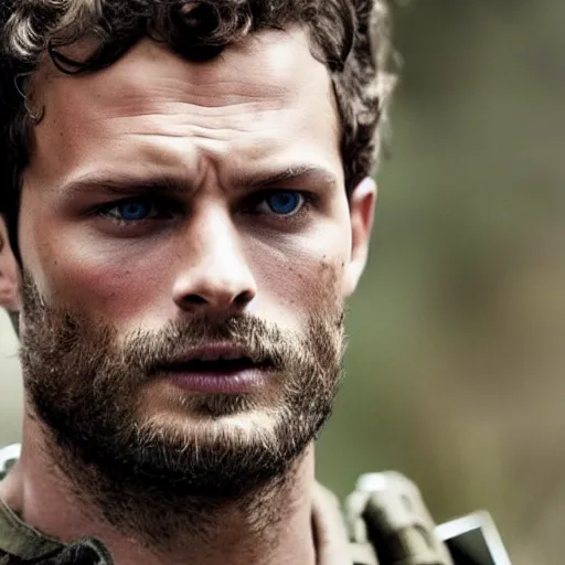 Image similar to Jamie Dornan starring in saving private Ryan