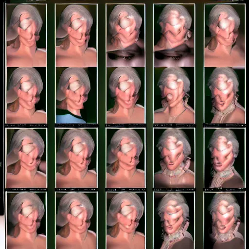 Image similar to series of photos of aging female 4k