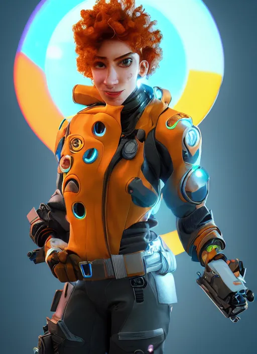 Prompt: glowwave portrait of curly orange hair man as a agent, au naturel, hyper detailed, digital art, trending in artstation, cinematic lighting, studio quality, smooth render, unreal engine 5 rendered, octane rendered, art style by pixar warner bros dreamworks disney riot games and overwatch