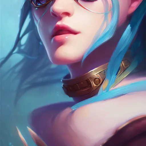 Image similar to portrait of mel medarda from league of legends, art by pete mohrbacher and guweiz and ilya kuvshinov, digital art, highly detailed, intricate, sharp focus, trending on artstation hq, deviantart, unreal engine 5, 4 k uhd image