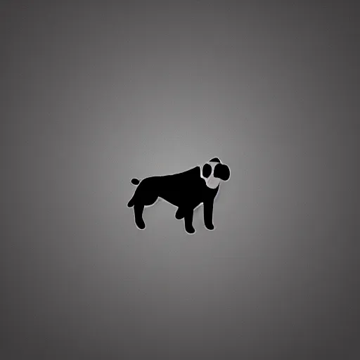 Prompt: dog simple icons, black and white