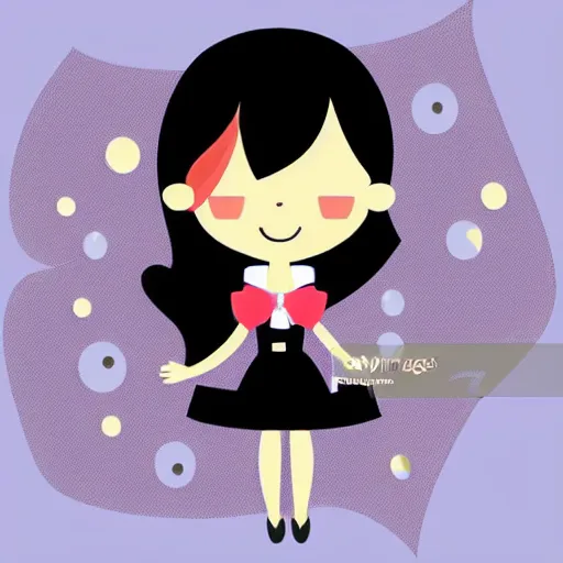 Prompt: a cute career girl,very detailed,vector art,created by adobe illustrator,trending on pixta.jp