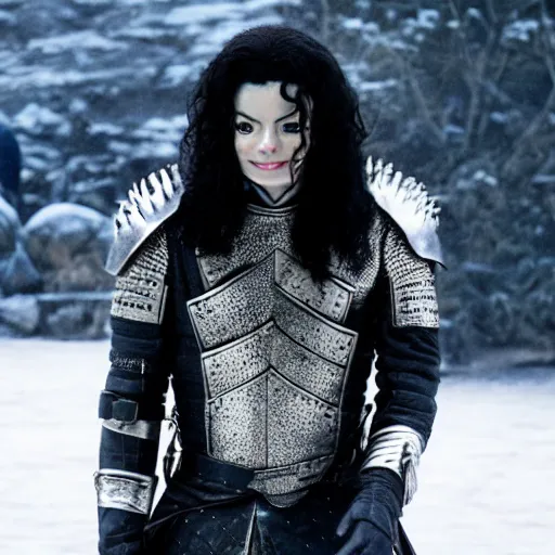 Prompt: michael jackson in game of thrones, photography, tv show, hbo,