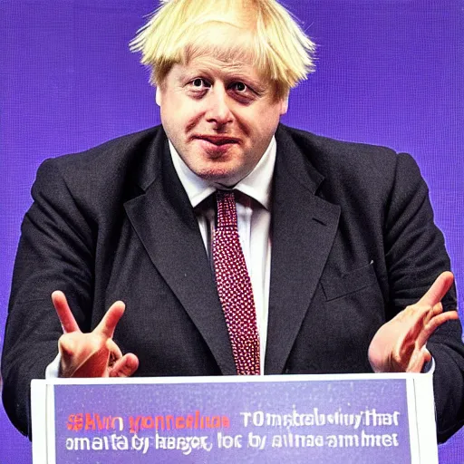 Prompt: Boris Johnson as a fallen angel