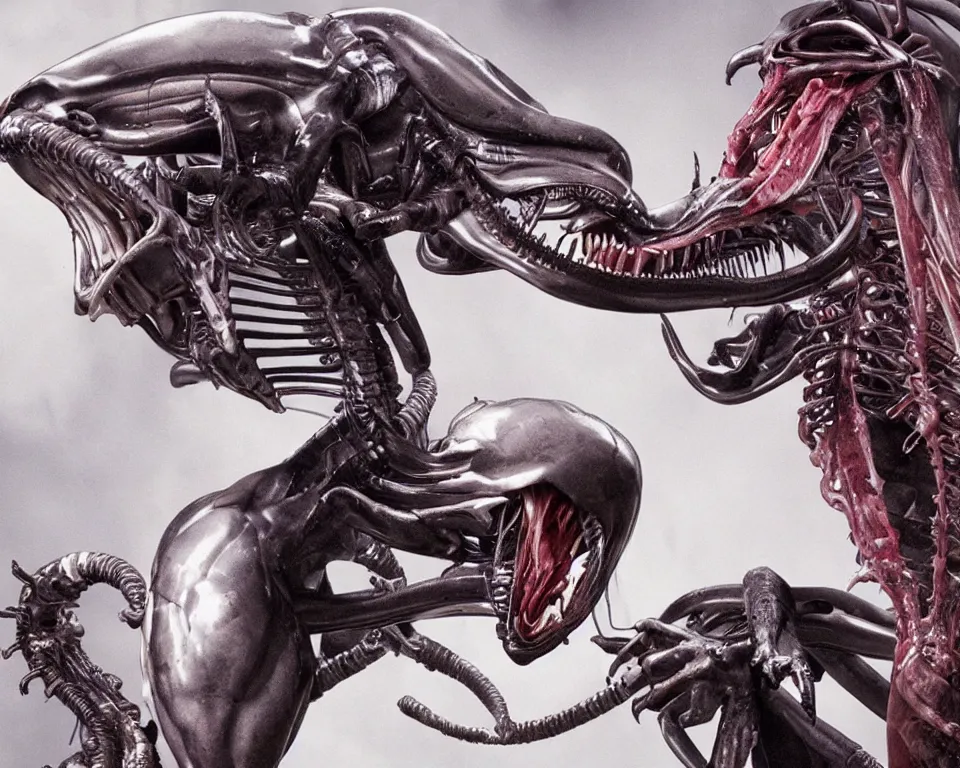Image similar to a xenomorph performin surgery on a dead fish