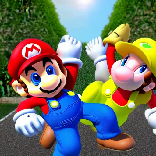 Image similar to Mario sisters hyper realistic photo 4K 35mm