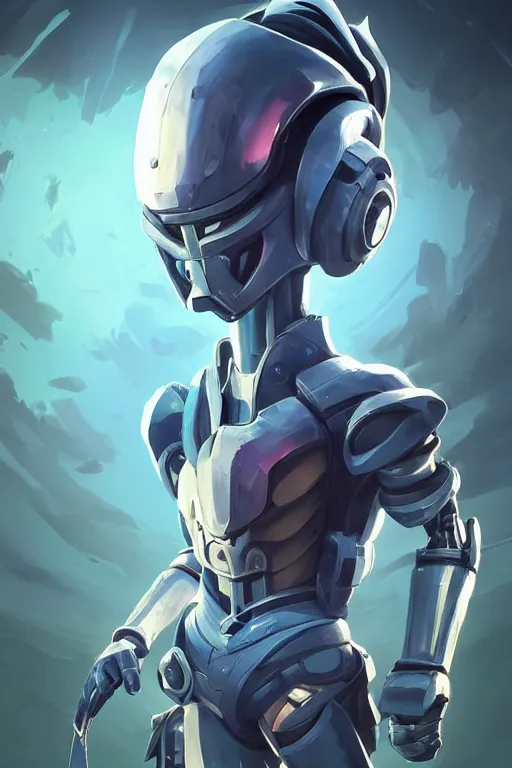 Image similar to epic mask helmet robot ninja portrait stylized as fornite style game design fanart by concept artist gervasio canda, behance hd by jesper ejsing, by rhads, makoto shinkai and lois van baarle, ilya kuvshinov, rossdraws global illumination radiating a glowing aura global illumination ray tracing hdr render in unreal engine 5