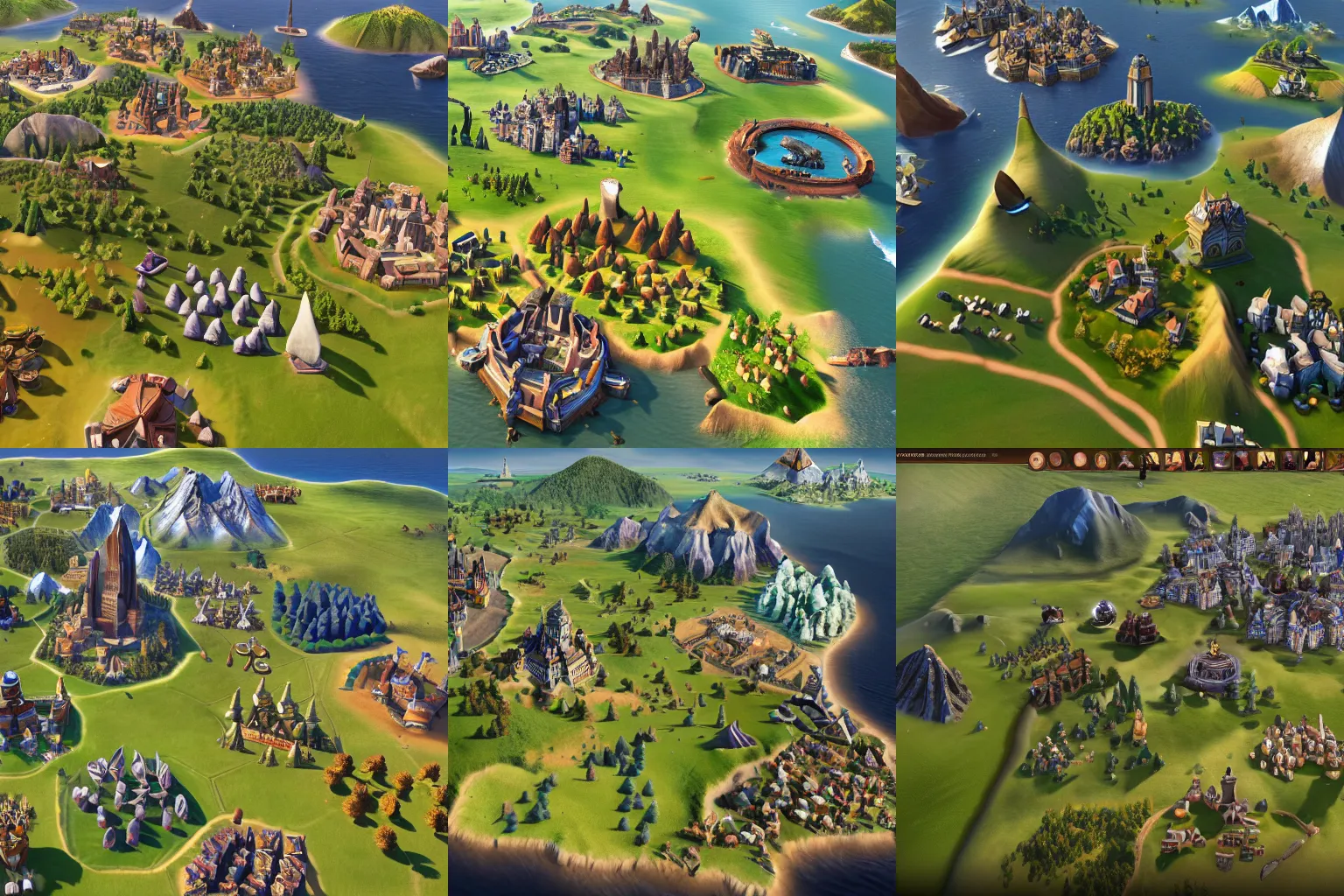 Prompt: civilization 6 wallpaper, very detailed, fantasy art