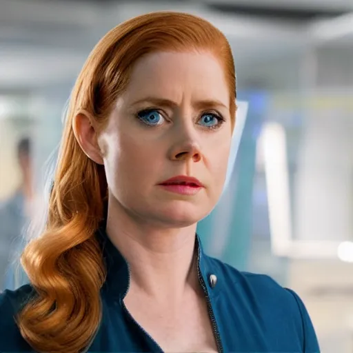 Image similar to movie film still of Amy Adams as Sue Storm in a new Fantastic Four movie, cinematic