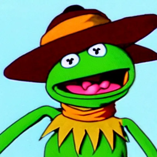 Prompt: kermit the frog in dragon ball z