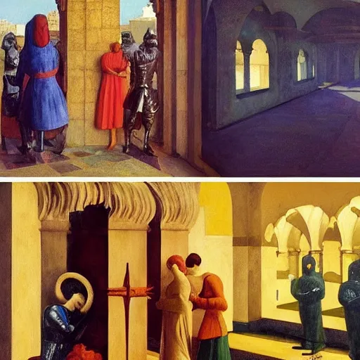 Image similar to a medieval battle in mumbai, hyperrealistic film still by edward hopper, by gottfried helnwein, by klimt, by paolo uccello, art nouveau, highly detailed, strong lights, liminal, eerie, metaphysical, bright pastel colors,