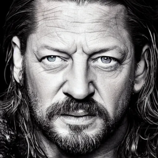 Prompt: Photograph of Ned Stark from Game of Thrones played by actor Tom Hardy