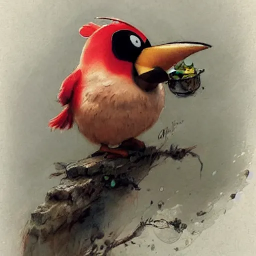 Image similar to ( ( ( ( ( bomb, angry bird. muted colors. ) ) ) ) ) by jean - baptiste monge!!!!!!!!!!!!!!!!!!!!!!!!!!!