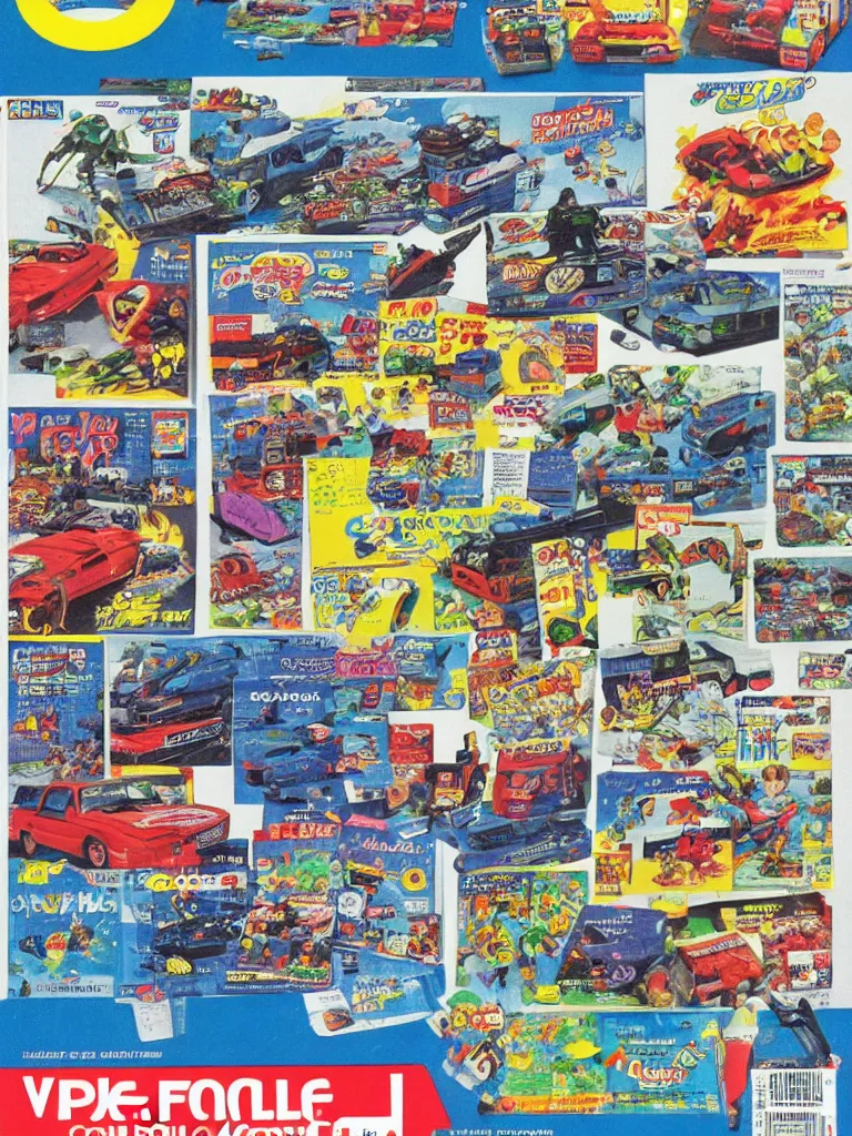 Prompt: the video - games page of the full - color 1 9 8 9 “ sears ” catalog. highly - detailed high - quality scan.