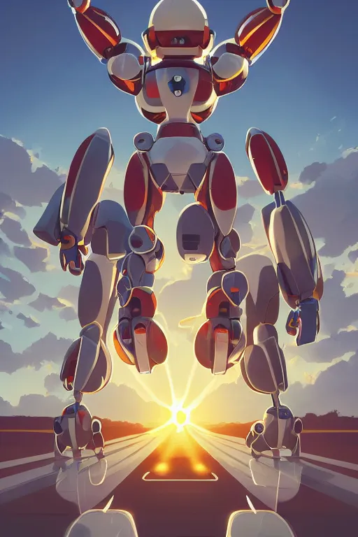 Image similar to metabots medabots medarotto medarot robot minimalist comics, behance hd by jesper ejsing, by rhads, makoto shinkai and lois van baarle, ilya kuvshinov, rossdraws global illumination ray tracing hdr radiating a glowing aura