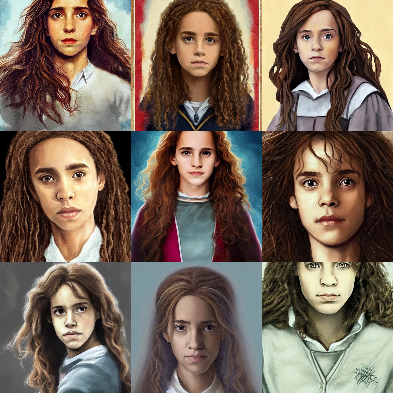 Prompt: beautiful portrait of hermione granger