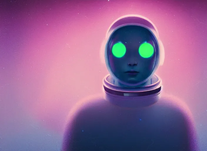 Image similar to ( ( dithered ) ), portrait of a young astronaut girl, colorful, modern art deco, mads berg, karolis strautniekas, christopher balaskas, stippled light, fog, moody, fine texture, editorial illustration, dramatic lighting, dynamic composition, detailed, matte print, dynamic perspective, muted color