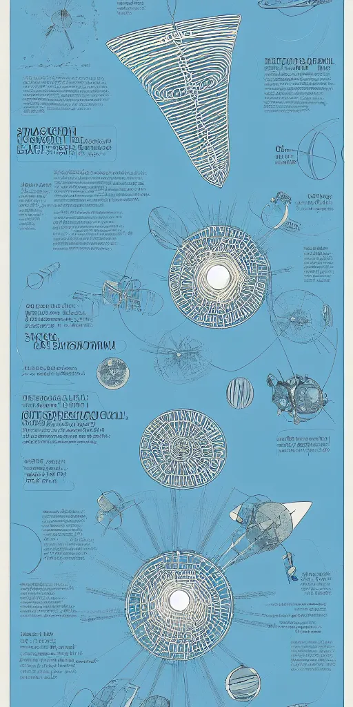 Image similar to Detailed Infographic by Moebius of a giant beautiful diatom hanging inside a space station, space station, space station