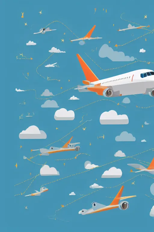 Image similar to airplane mountain flat vector illustration digital art trending on artstation