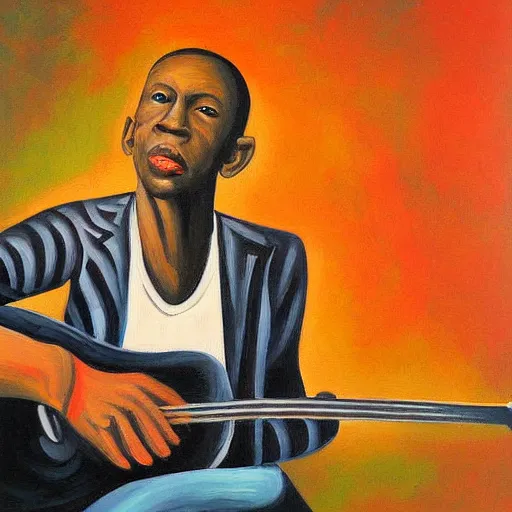 Prompt: robert johnson painting