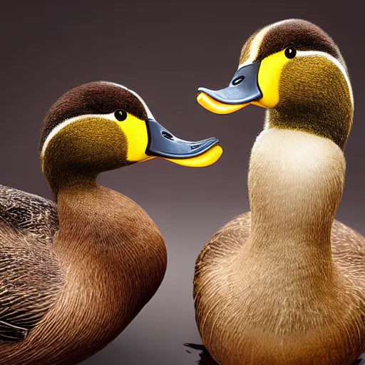 Image similar to realistic duck portrait studio photo