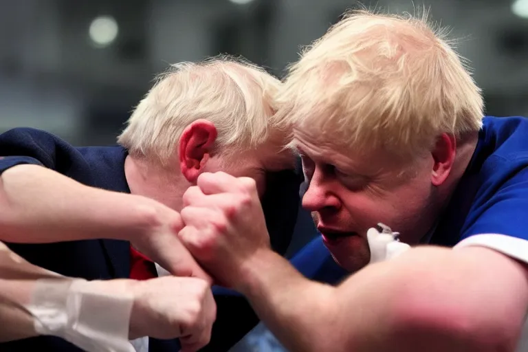 Image similar to jeremy corbyn punches boris johnson